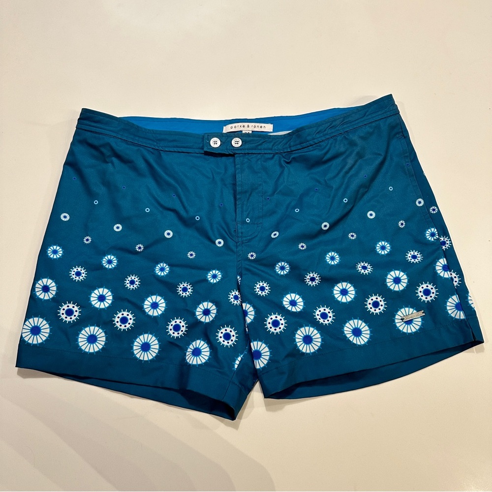 Men’s swimwear Parke & Ronen 34 large swim trunks. 5in inseam